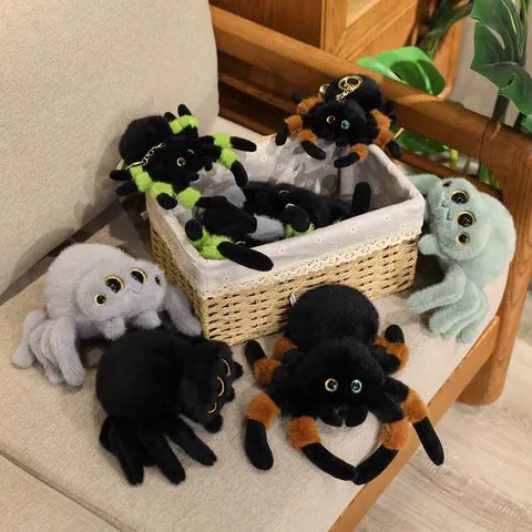 Ragno di Simulazione Peluche Divertente Insetto Animale Peluche Occhioni Cuscino Scherzo Accessori Halloween Festa Regalo Bambini Casa Bambola