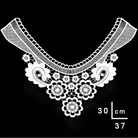 Elegant Hollow Out Floral Lace Detachable Collar Embroidered Applique For Women Dress Garment Accessories Fake Collar