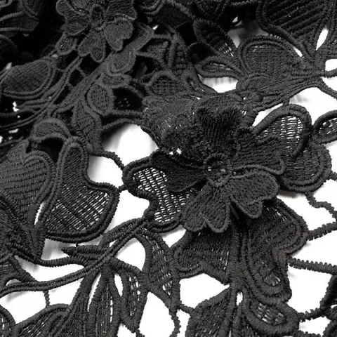Milk Silk Water Soluble Lace Fabric Embroidered Hollow Out Flower Applique Mesh For Dress Wedding Garment DIY Craft