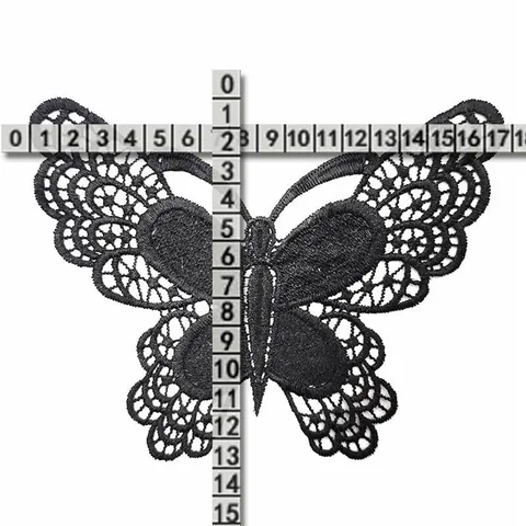 Water Soluble Lace Butterfly Flower Embroidery Appliques Polyester Floral Patch For Lingerie Clothing Accessory DIY Sewing Craft