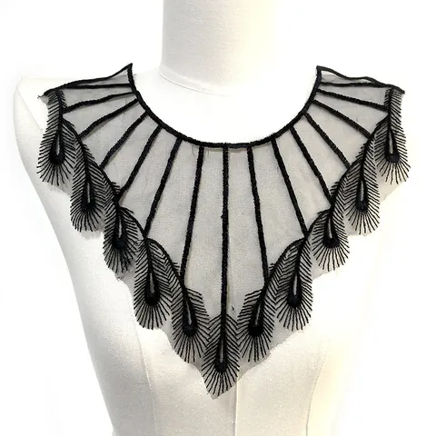 Vintage Water Soluble Lace False Collar Polyester Embroidery Applique For Women Clothing DIY Sewing Decorative Neckline