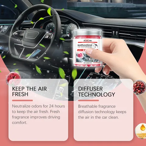 Moderne Auto Aromatherapie Gel Kralen Luchtverfrisser Geurverdrijver Roos Kers Geur Langdurige Luchtzuivering Voor Auto Thuis