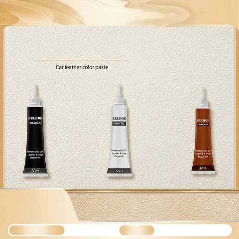 EELHOE Leather Recoloring Balm Professional DIY Leather Repair Kit For Car Seats Sofa Shoes Vinyl Restorer Cream