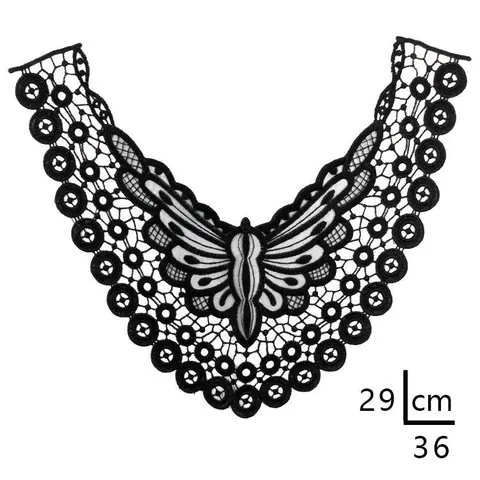 Butterfly Lace Fake Collar Embroidery Applique Hollow Out Organza Milk Protein Fiber False Collar For Women Clothing Accessories