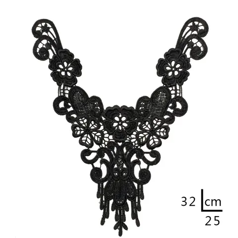 Elegant Water Soluble Lace Detachable Collar For Women 3D Hollow Floral Embroidered False Collar DIY Sewing Accessories
