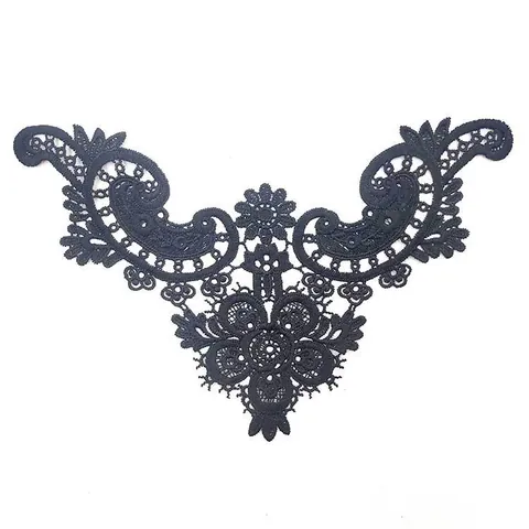 Bestickte Hohl Geschnittene Blume Spitze Applikation Patch Milchseide Florale Spitze Besatz Für DIY Nähen Kleidung Dekoration Zubehör