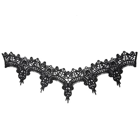 Vintage Elegant Polyester Water Soluble Lace Embroidered Hollow Detachable Fake Collar For Women Floral Applique DIY Sewing Craft