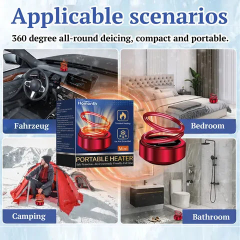 Homonth Calentador Molecular Cinético Portátil Para Coche Eliminación De Nieve Deshielo Mini Calentador Solar De Doble Anillo Para Hogar Oficina