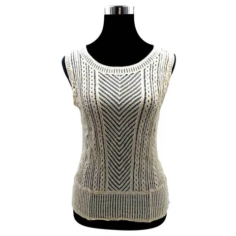 Cotton Hollow Lace Vest Sleeveless Boho Cami Top For Women Beach Bikini Cover Up Embroidered Waistcoat Knit Vest