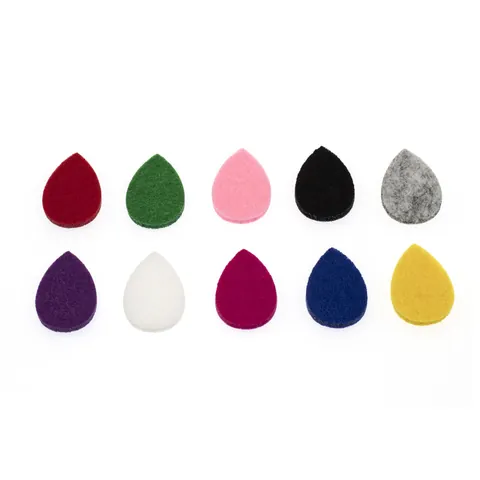 Almohadillas de Fieltro en Forma de Gota de Agua Almohadillas de Repuesto para Difusor de Aromaterapia Almohadillas de Algodón de Fieltro Multicolor
