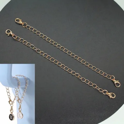 Alloy Metal Chain With Double Lobster Clasps For Bags Cups Keychains Letter Pendant Rhinestone Accessory Personalized Chain