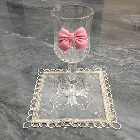 Mantel Individual Cuadrado Estilo Europeo Bordado de Encaje Posavasos de Malla Calado para Decoración de Comedor de Cocina