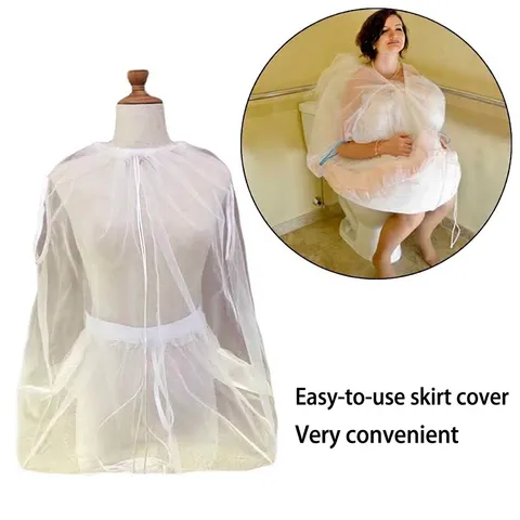 Funda de Almacenamiento para Vestido de Novia Ayuda para Falda de Baño Malla Blanca Protector de Tul Accesorios de Boda