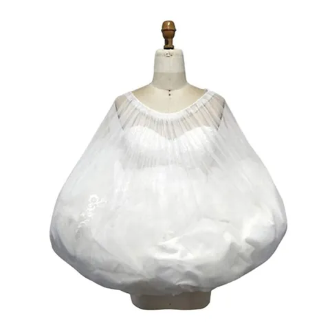 Funda de Almacenamiento para Vestido de Novia Ayuda para Falda de Baño Malla Blanca Protector de Tul Accesorios de Boda