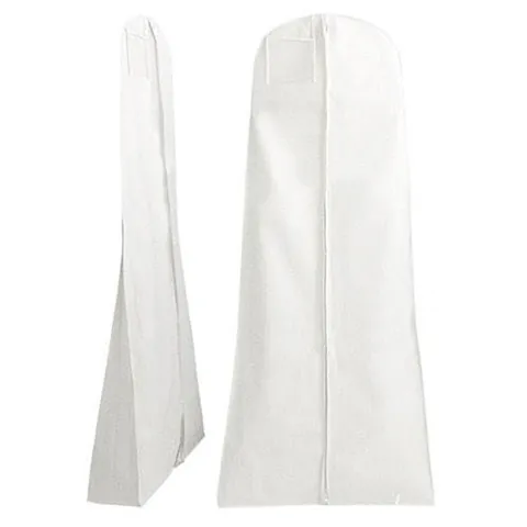 Vliesstoff Kleidersack Weiß Staubdicht Tasche Für Hochzeitskleid Und Lange Robe Schutz Kleiderschrank Aufbewahrung