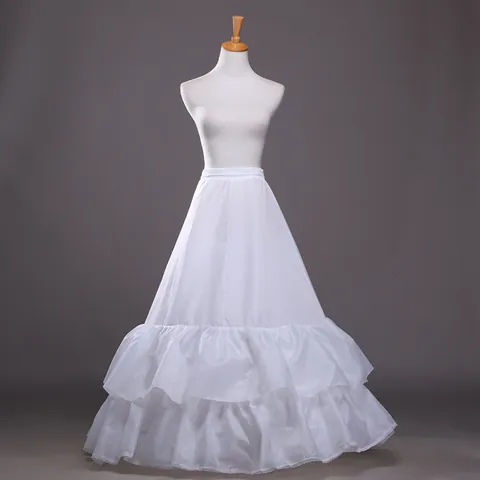Women White Multi-Layer Petticoat For Wedding Dress Lolita Skirt Hoop Underskirt A-Line Adjustable Waist Pleated Crinoline