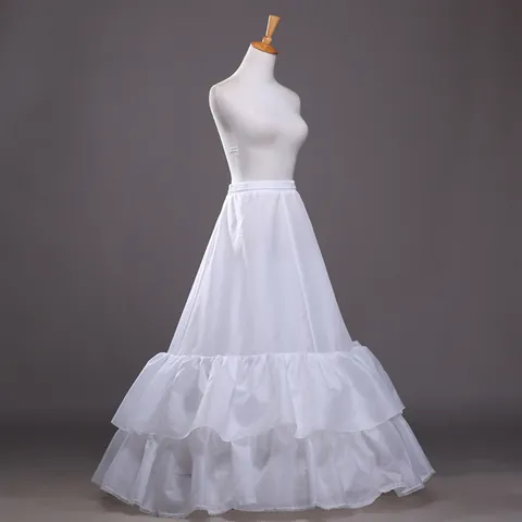 Women White Multi-Layer Petticoat For Wedding Dress Lolita Skirt Hoop Underskirt A-Line Adjustable Waist Pleated Crinoline
