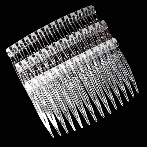 Minimalistischer Kunststoff Haarkamm Gebogenes Design Mit Vielen Zähnen Für DIY Brautschleier Hochzeit Kopfschmuck Haar Accessoires