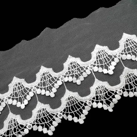 Cotton Water Soluble Lace Trim Double Layer Floating Flower Embroidery Mesh DIY Sewing Fabric Accessories For Home Decor