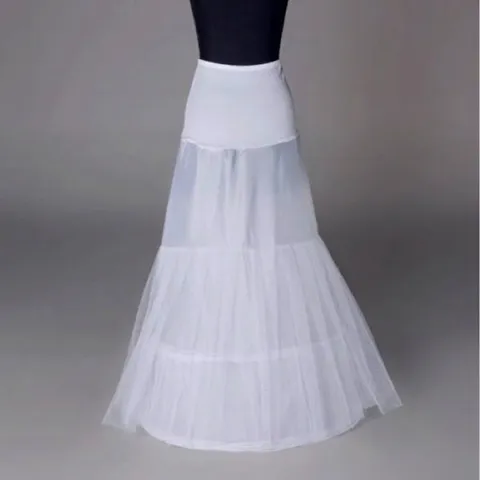 Jupon Long Réglable Pour Robe De Mariée Lolita Sous-Jupe Mesh Multi Couches Coupe A-Line Support Jupe Bouffante Blanc