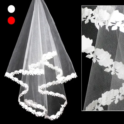 Französischer Minimalistischer Weißer Einlagiger Brautschleier Mit Papiergepresster Rosenkante Kurzer Hochzeitsschleier Französischer Stil Braut Kopfschmuck Hochzeit Party Dekoration