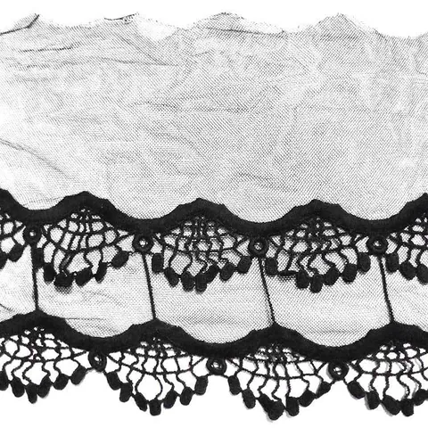 Cotton Water Soluble Lace Trim Double Layer Floating Flower Embroidery Mesh DIY Sewing Fabric Accessories For Home Decor