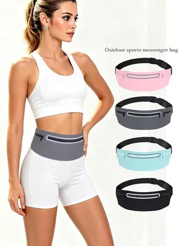 Waterproof Outdoor Running Waist Bag Unisex Slim Reflective Fitness Belt Pouch For Sports Gym Jogging Adjustable Fanny Pack