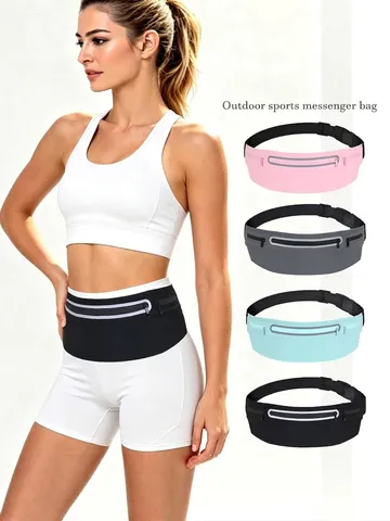 Waterproof Outdoor Running Waist Bag Unisex Slim Reflective Fitness Belt Pouch For Sports Gym Jogging Adjustable Fanny Pack