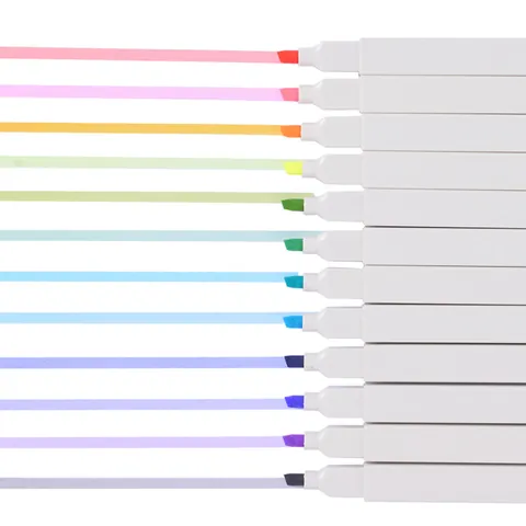 Soft Chisel Tip Highlighter Pen Morandi Eye Protection Color Aesthetic Markers For Student Office Quick Dry School Stationery