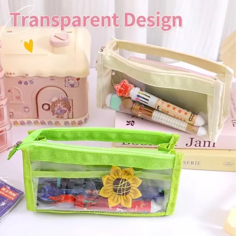 Federmappe Transparente Große Kapazität Sechs Lagen Schreibwarentasche Für Jungen Mädchen Schüler Schule Prüfung Büro Make-up Tasche