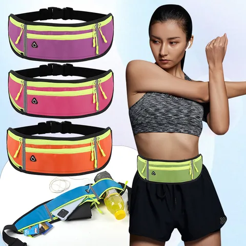 Wasserdichte Lauf-Gürteltasche Für Herren Damen Sport Fitness Marathon Verstellbare Reflektierende Hüfttasche Mit Kopfhörerloch