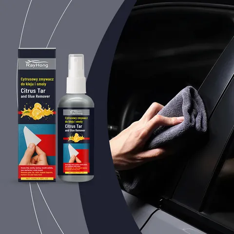 Rayhong Car Adhesive Glue Remover Spray Citrus Tar and Sticker Cleaner For Car Paint Glass Surface Cleaning