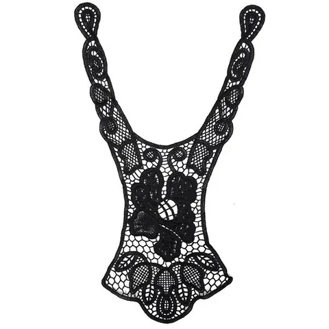 Elegant Milk Silk Water Soluble Lace Collar Embroidered Floral Detachable Collar For Women Dress DIY Lace Accessories 3D Hollow Embroidered Fake Collar