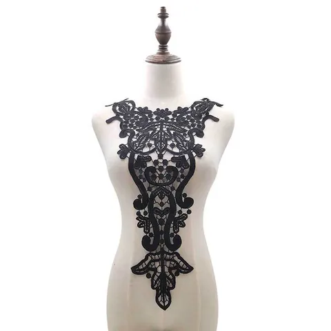Milk Silk Water Soluble Lace Collar Flower DIY Clothing Accessories Elegant Hollow Out Embroidery Floral Chest Flower Patch
