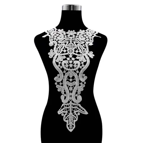 Milk Silk Water Soluble Lace Collar Flower DIY Clothing Accessories Elegant Hollow Out Embroidery Floral Chest Flower Patch