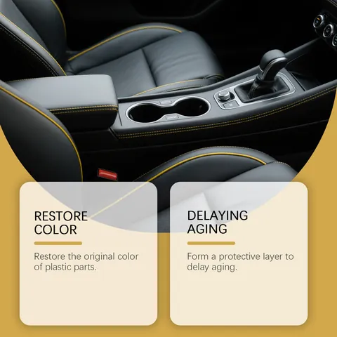 Homonth Agente per il Ripristino della Plastica dell'Auto Pulizia Interni Manutenzione Rivestimento Lucido Liquido Lucidante per Auto Con Spugna