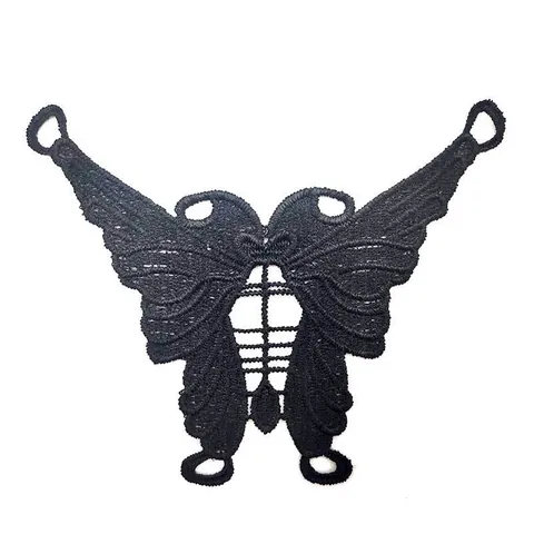 Embroidered Polyester Water Soluble Lace Butterfly Patches Hollow Out Applique For DIY Crafts Lingerie Underwear Garment Trims Accent