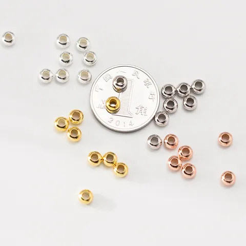 925 Sterling Silver Abacus Beads Electroplated Flat Beads Spacer Beads For DIY Jewelry Making Bracelet Material Accessories