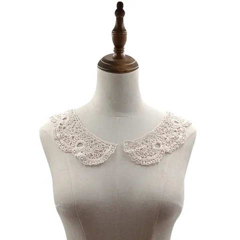 Milk Silk Water Soluble Lace Collar Hollow Embroidery Floral Appliques For DIY Garment Sewing Accessories