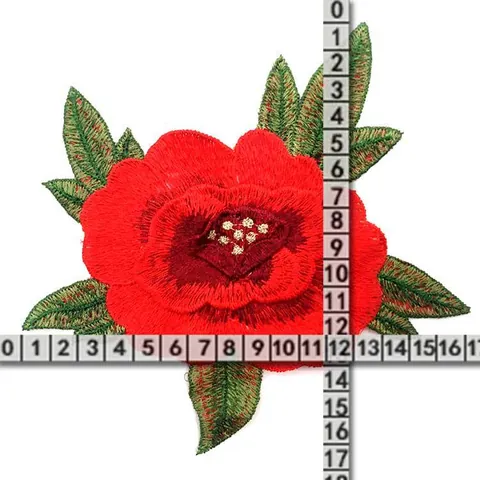 Écusson Brodé Rose 3D Multi-Couches DIY Dentelle Florale Hydrosoluble Applique pour Accessoires de Vêtement Maison Mariage