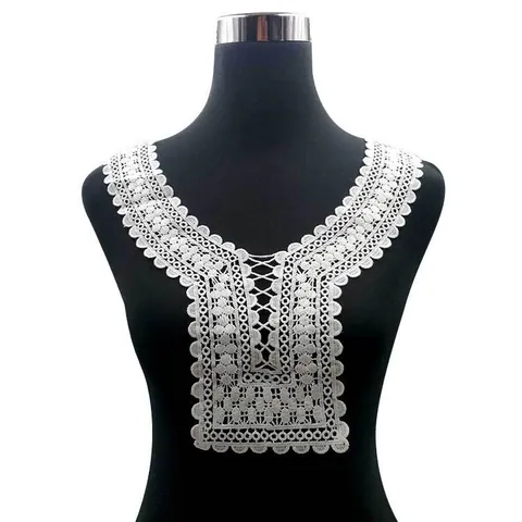 Milk Silk Water Soluble Lace Collar Flower Embroidery False Collar Hollow Out DIY Clothing Lace Accessories