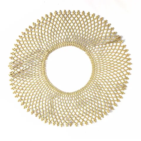 Large Round Water Soluble Lace Fake Collar Milk Silk Embroidered Hollow Out Decorative Bib For Women Clothing Accessories