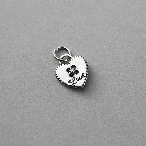 925 Sterling Zilveren Hart Hanger Retro Verouderd Love Knoop DIY Sieraden Maken Voor Armband Ketting Accessoires