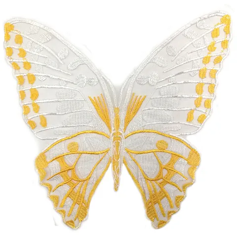 Exquisite Butterfly Pattern Embroidery Patch Water Soluble Mesh Applique For DIY Clothing Sewing Polyester Lace Accessories