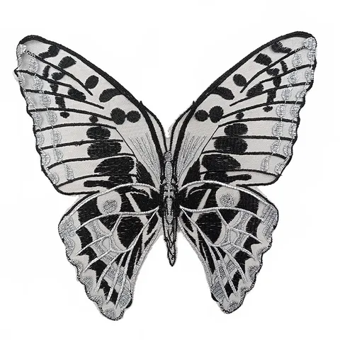 Exquisite Butterfly Pattern Embroidery Patch Water Soluble Mesh Applique For DIY Clothing Sewing Polyester Lace Accessories