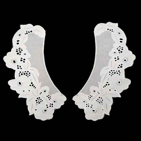 Cotton Embroidered Cutout Fake Collar Floral Lace Trim DIY Decorative Sewing Accessories For Women Clothing Removable Neckline