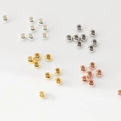 925 Sterling Silver Abacus Beads Electroplated Flat Beads Spacer Beads For DIY Jewelry Making Bracelet Material Accessories