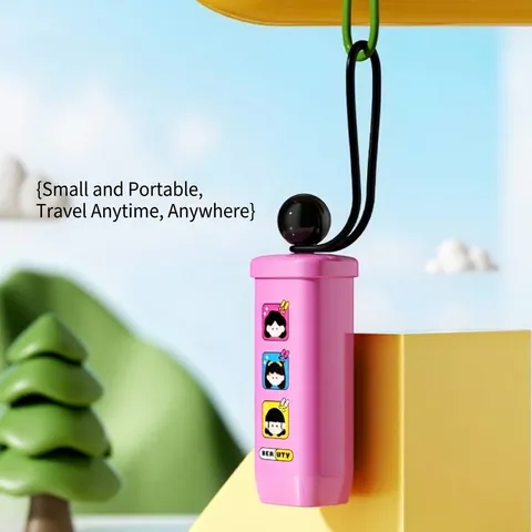 Mini Brosse à Cheveux Télescopique Portable Avec Miroir Dessin Animé Brosse Intégrée Pour Voyage Accessoires Femmes Filles
