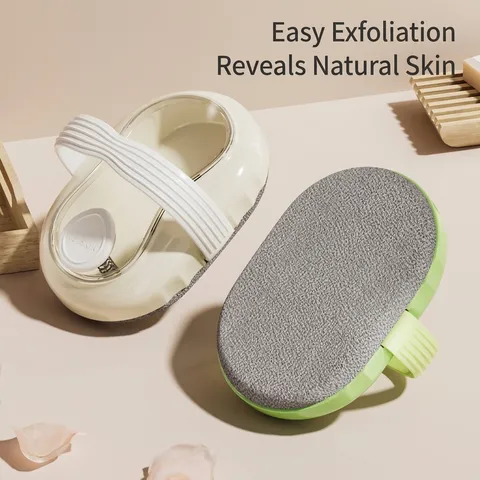 Liquid Dispensing Bath Brush With Long Handle Body Scrubber Soft Bristle Exfoliating Massage Brush For Shower Skin Cleaning