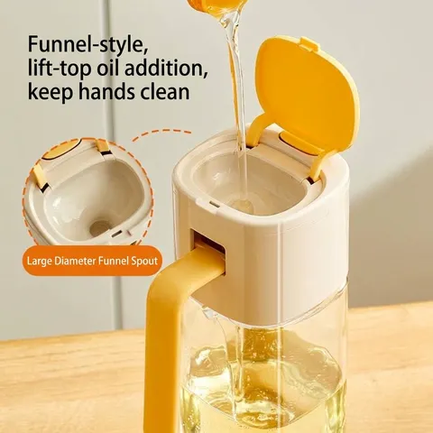 Automatic Gravity Flip Glass Oil Pot Leakproof Kitchen Dispenser Bottle For Soy Sauce Vinegar Large Capacity Glass Oil Cruet